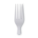 Dixie Plastic Cutlery, Heavyweight Forks, White, 1,000/Carton (FH207CT)