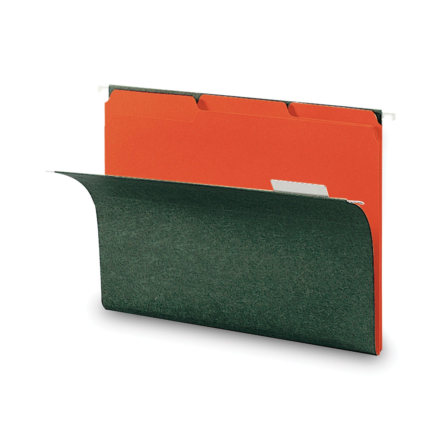 Smead Interior File Folders, 1/3-Cut Tabs: Assorted, Letter Size, 0.75" Expansion, Orange, 100/Box (10259)