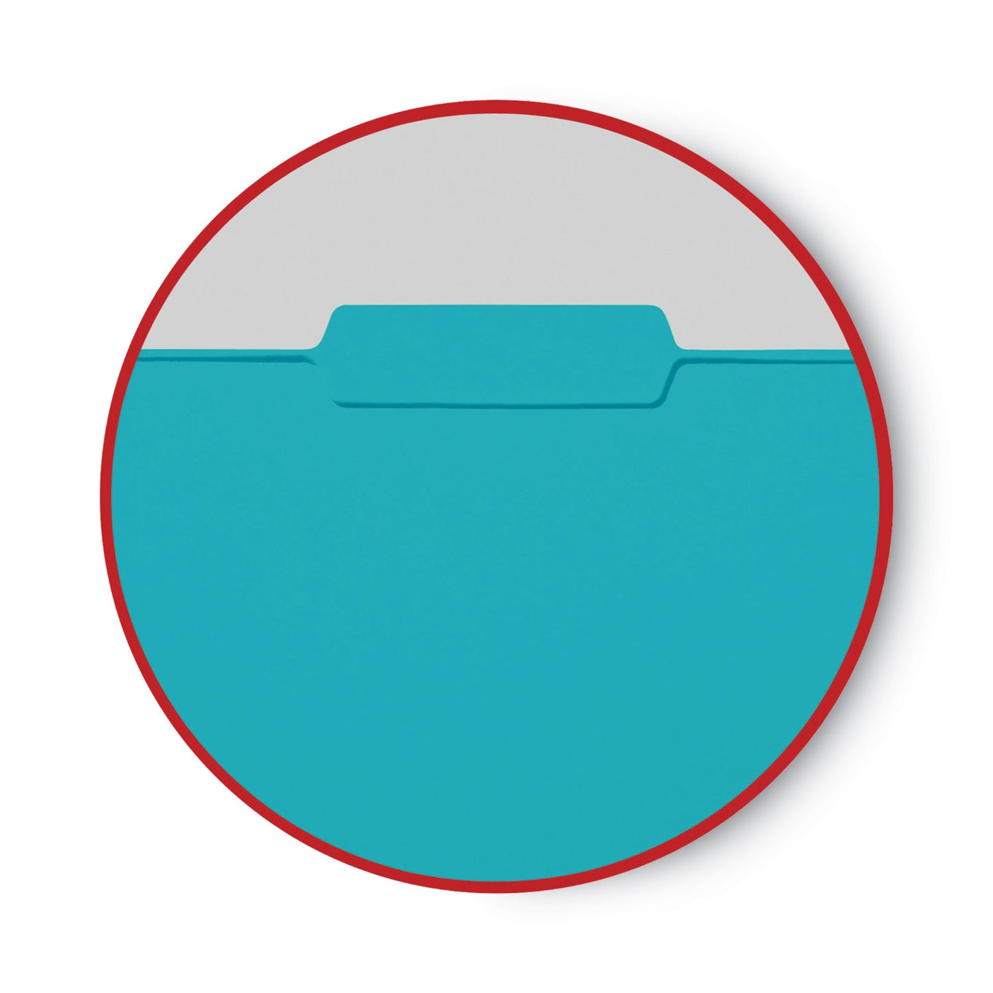 Smead Interior File Folders, 1/3-Cut Tabs: Assorted, Letter Size, 0.75" Expansion, Aqua, 100/Box (10235)