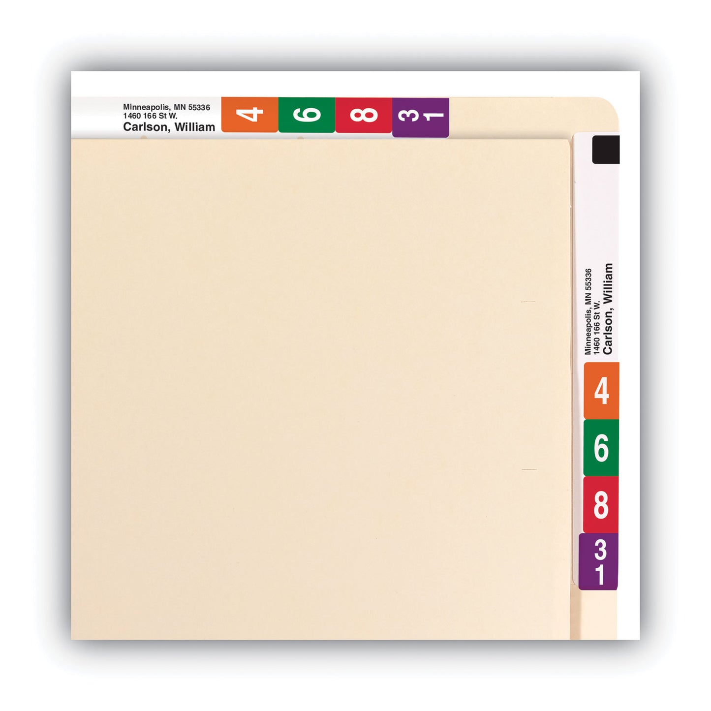 Smead Heavyweight Manila End Tab Conversion File Folders, Straight Tabs, Letter Size, 0.75" Expansion, Manila, 100/Box (24190)