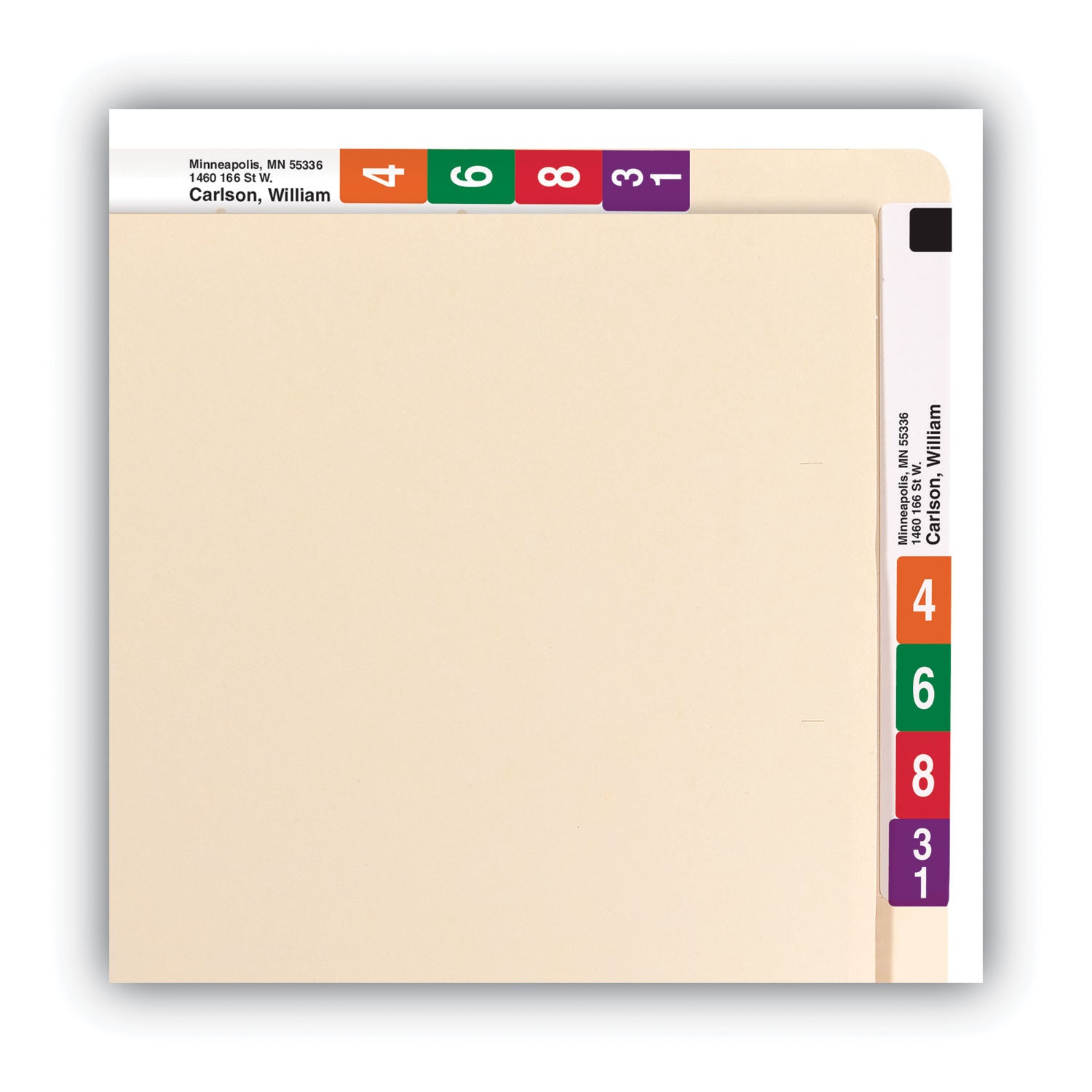 Smead Heavyweight Manila End Tab Conversion File Folders, Straight Tabs, Letter Size, 0.75" Expansion, Manila, 100/Box (24190)