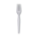 Dixie Plastic Cutlery, Heavyweight Forks, White, 100/Box (FH207)