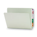 Smead Extra-Heavy Recycled Pressboard End Tab Folders, Straight Tabs, Letter Size, 1" Expansion, Gray-Green, 25/Box (26200)