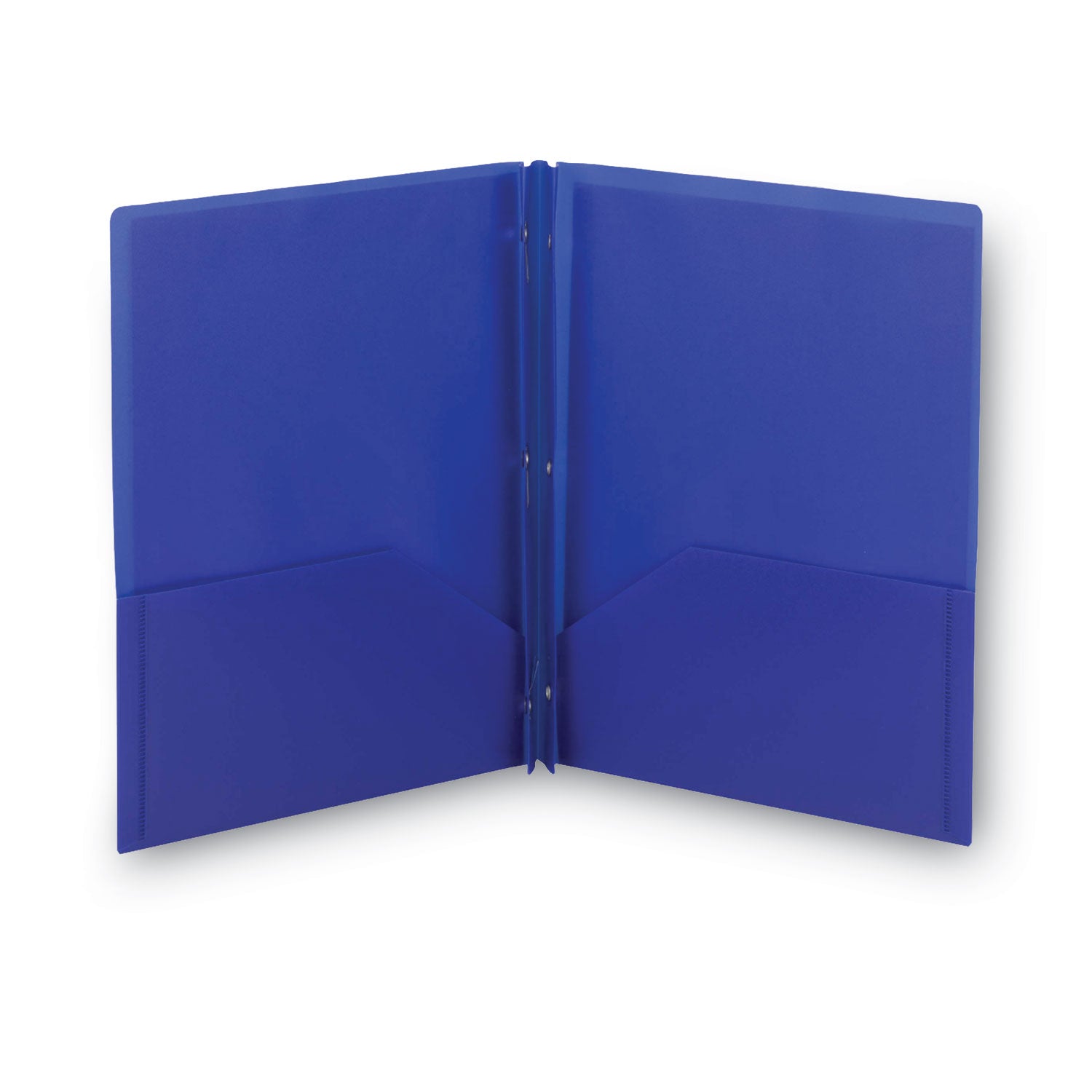 Smead Poly Two-Pocket Folder with Fasteners, 180-Sheet Capacity, 11 x 8.5, Blue, 25/Box (87726)