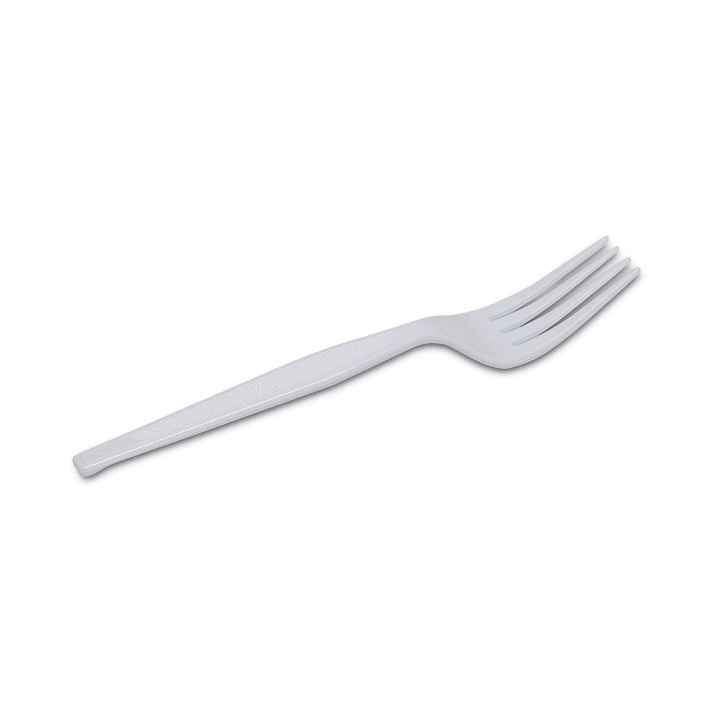 Dixie Plastic Cutlery, Heavyweight Forks, White, 100/Box (FH207)