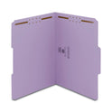 Smead Top Tab Colored Fastener Folders, 0.75" Expansion, 2 Fasteners, Letter Size, Lavender Exterior, 50/Box (12440)