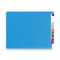 Smead Colored End Tab Classification Folders with Dividers, 2" Expansion, 2 Dividers, 6 Fasteners, Letter Size, Blue, 10/Box (26836)