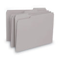 Smead Interior File Folders, 1/3-Cut Tabs: Assorted, Letter Size, 0.75" Expansion, Gray, 100/Box (10251)
