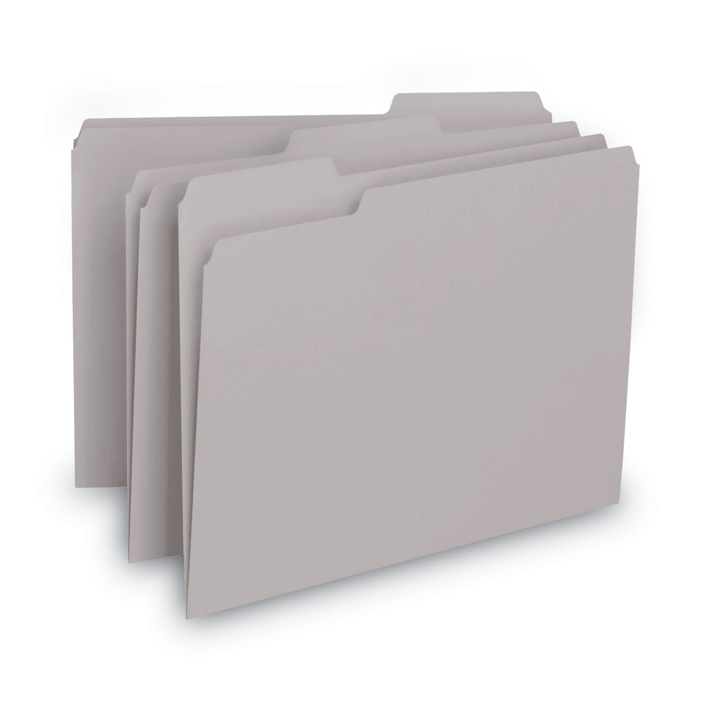Smead Interior File Folders, 1/3-Cut Tabs: Assorted, Letter Size, 0.75" Expansion, Gray, 100/Box (10251)