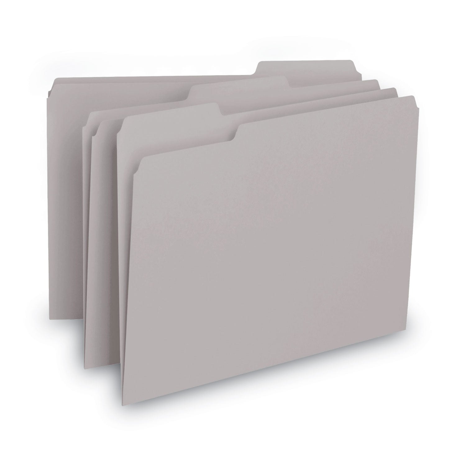 Smead Interior File Folders, 1/3-Cut Tabs: Assorted, Letter Size, 0.75" Expansion, Gray, 100/Box (10251)