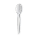 Dixie Plastic Cutlery, Heavyweight Teaspoons, White, 100/Box (TH207)