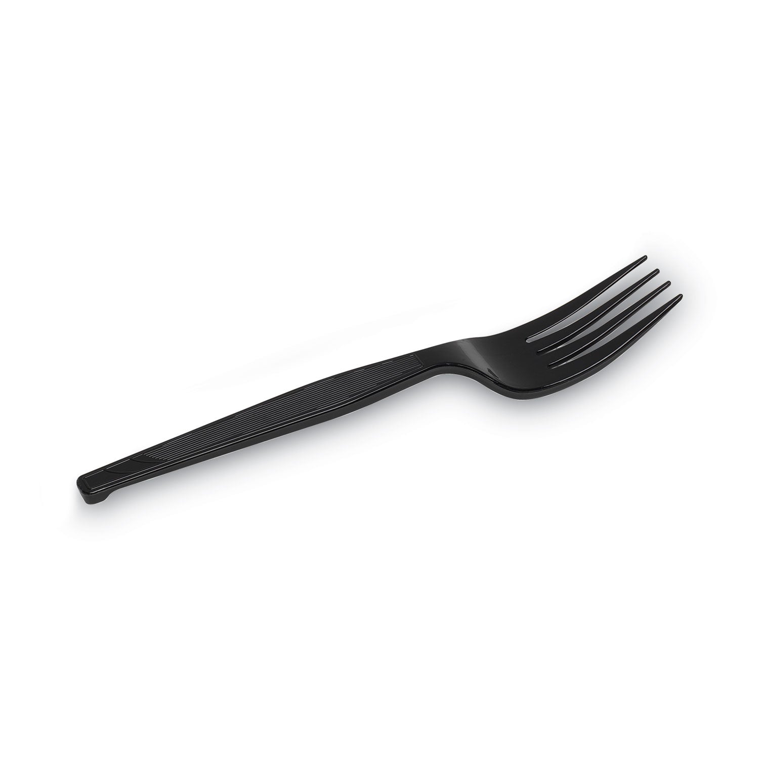 Dixie Plastic Cutlery, Heavy Mediumweight Forks, Black, 1,000/Carton (FM517)