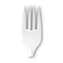 Dixie Plastic Cutlery, Mediumweight Forks, White, 1,000/Carton (PFM21)