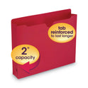 Smead Colored File Jackets with Reinforced Double-Ply Tab, Straight Tab, Letter Size, Red, 50/Box (75569)