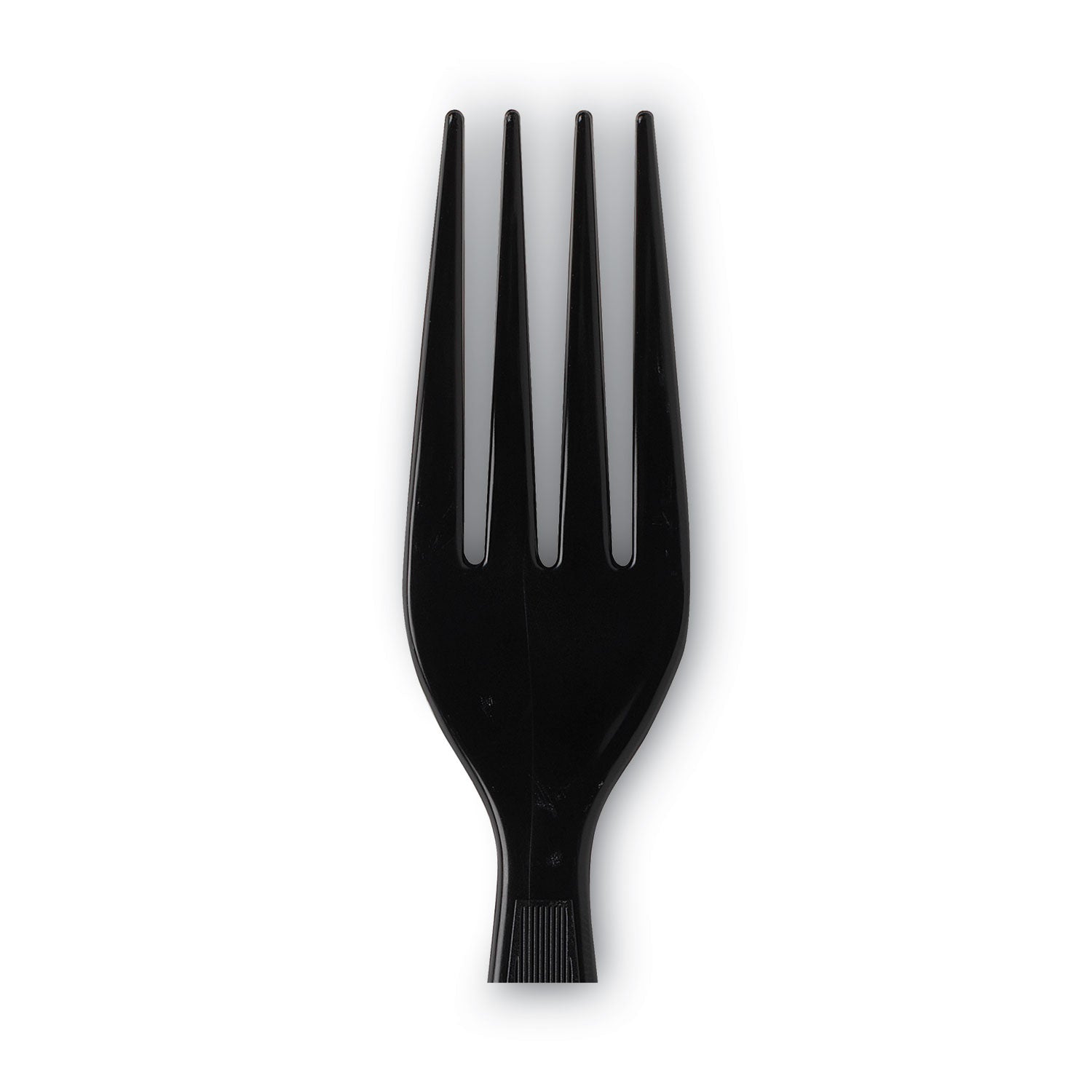 Dixie Individually Wrapped Heavyweight Forks, Polystyrene, Black, 1,000/Carton (FH53C7)