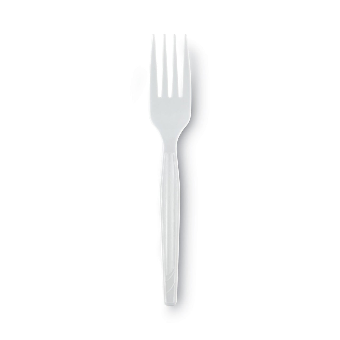 Dixie Plastic Cutlery, Heavy Mediumweight Forks, White, 1,000/Carton (FM217)