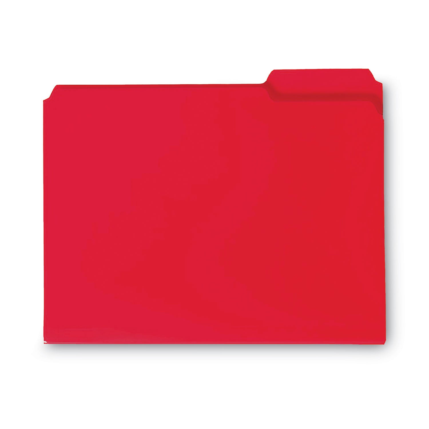 Smead Top Tab Poly Colored File Folders, 1/3-Cut Tabs: Assorted, Letter Size, 0.75" Expansion, Red, 24/Box (10501)