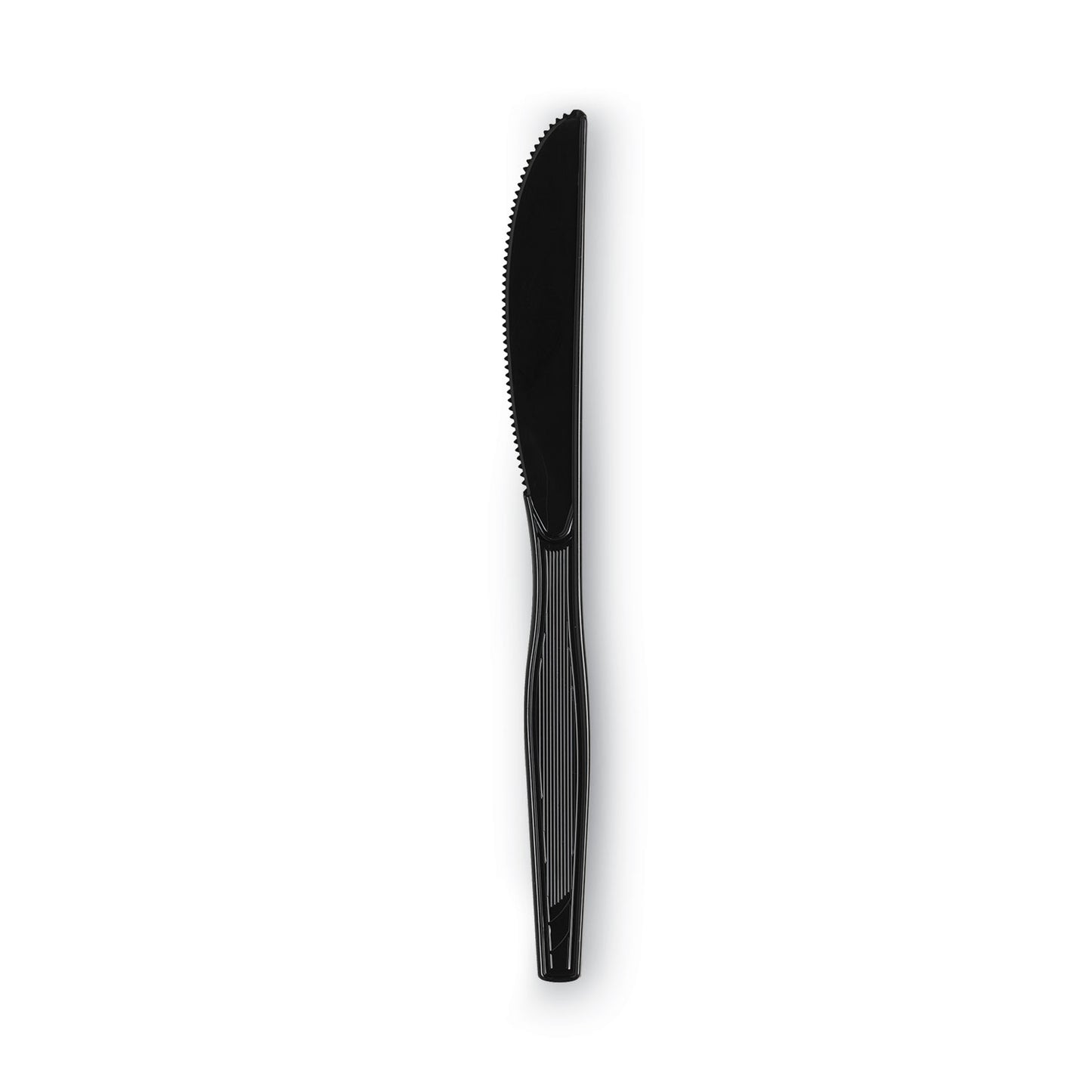 Dixie Plastic Cutlery, Heavy Mediumweight Knives, Black, 1,000/Carton (KM517)
