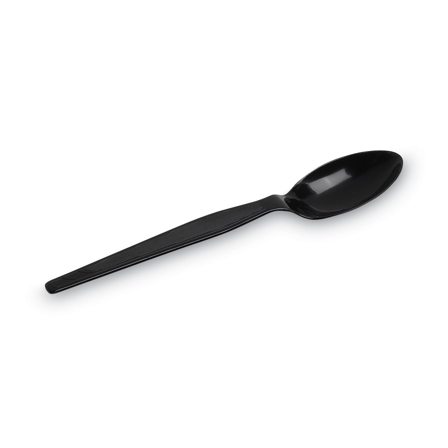 Dixie Individually Wrapped Heavyweight Teaspoons, Polystyrene, Black 1,000/Carton (TH53C7)