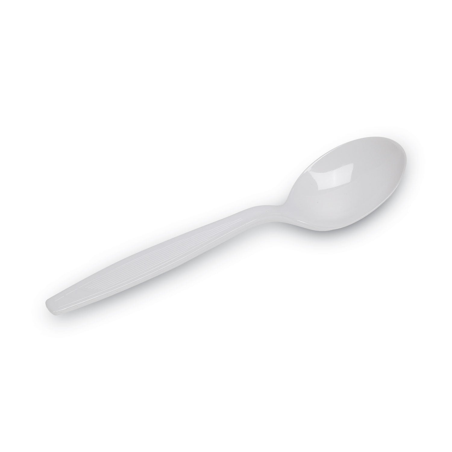 Dixie Plastic Cutlery, Heavyweight Soup Spoons, White, 100/Box (SH207)