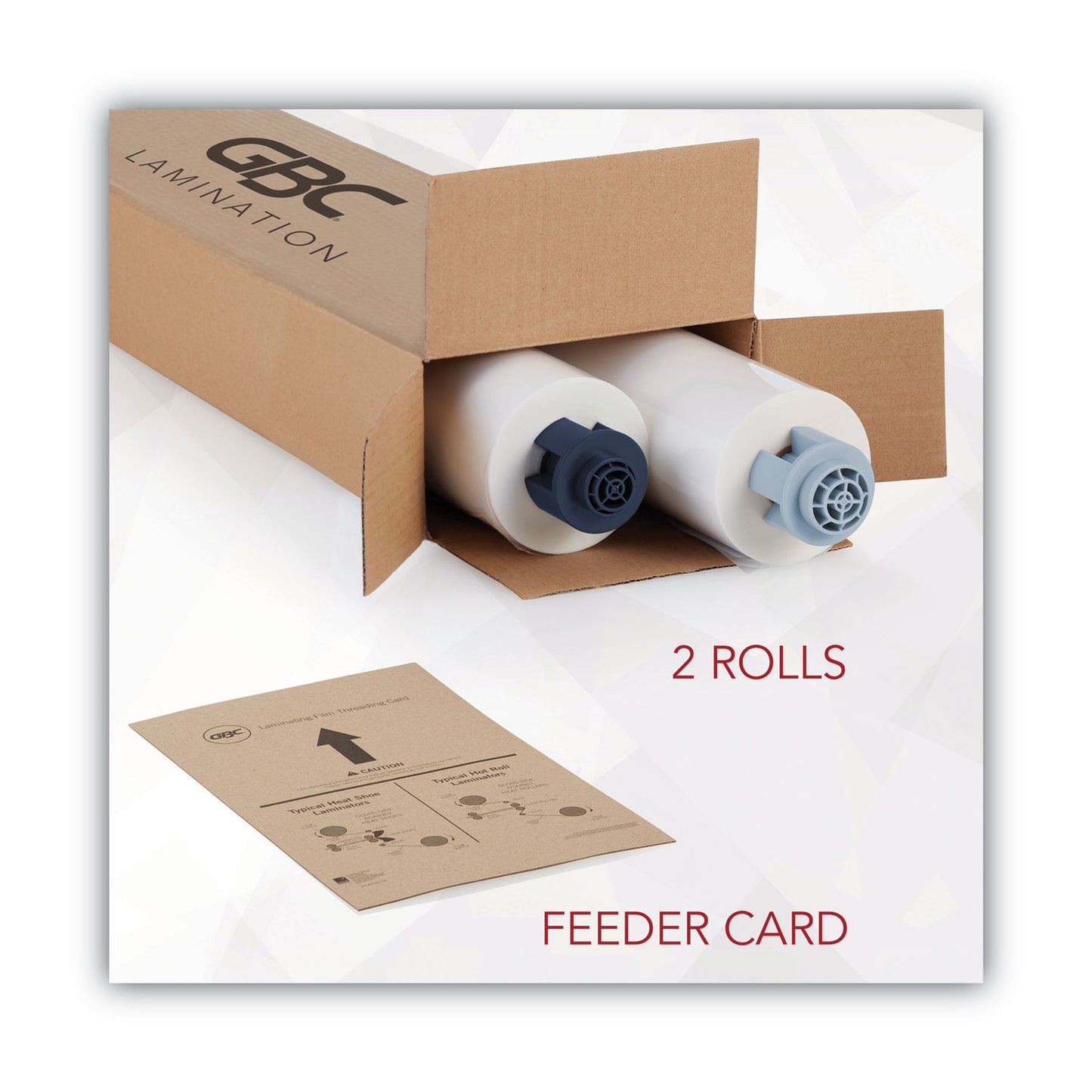 GBC Ultima 35 EZload Roll Film, 5 mil, 12" x 100 ft, Gloss Clear, 2/Box (3000052EZ)