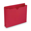 Smead Colored File Jackets with Reinforced Double-Ply Tab, Straight Tab, Letter Size, Red, 50/Box (75569)