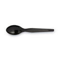 Dixie Plastic Cutlery, Heavyweight Teaspoons, Black, 1,000/Carton (TH517)