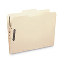 Smead Poly Top Tab Fastener Folders, 0.75" Expansion, 2 Fasteners, Letter Size, Manila Exterior, 24/Box (10545)