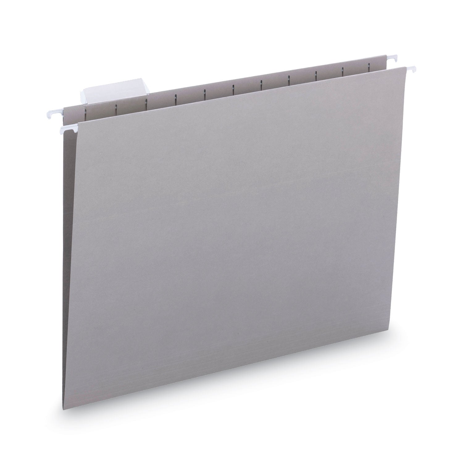 Smead Colored Hanging File Folders with 1/5 Cut Tabs, Letter Size, 1/5-Cut Tabs, Gray, 25/Box (64063)