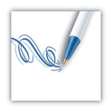 BIC Clic Stic Ballpoint Pen, Retractable, Medium 1 mm, Blue Ink, White Barrel, Dozen (CSM11BE)