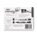 BIC Intensity Bold Tank-Style Dry Erase Marker, Extra-Broad Bullet Tip, Assorted Colors, 4/Set (GDEMP41ASST)