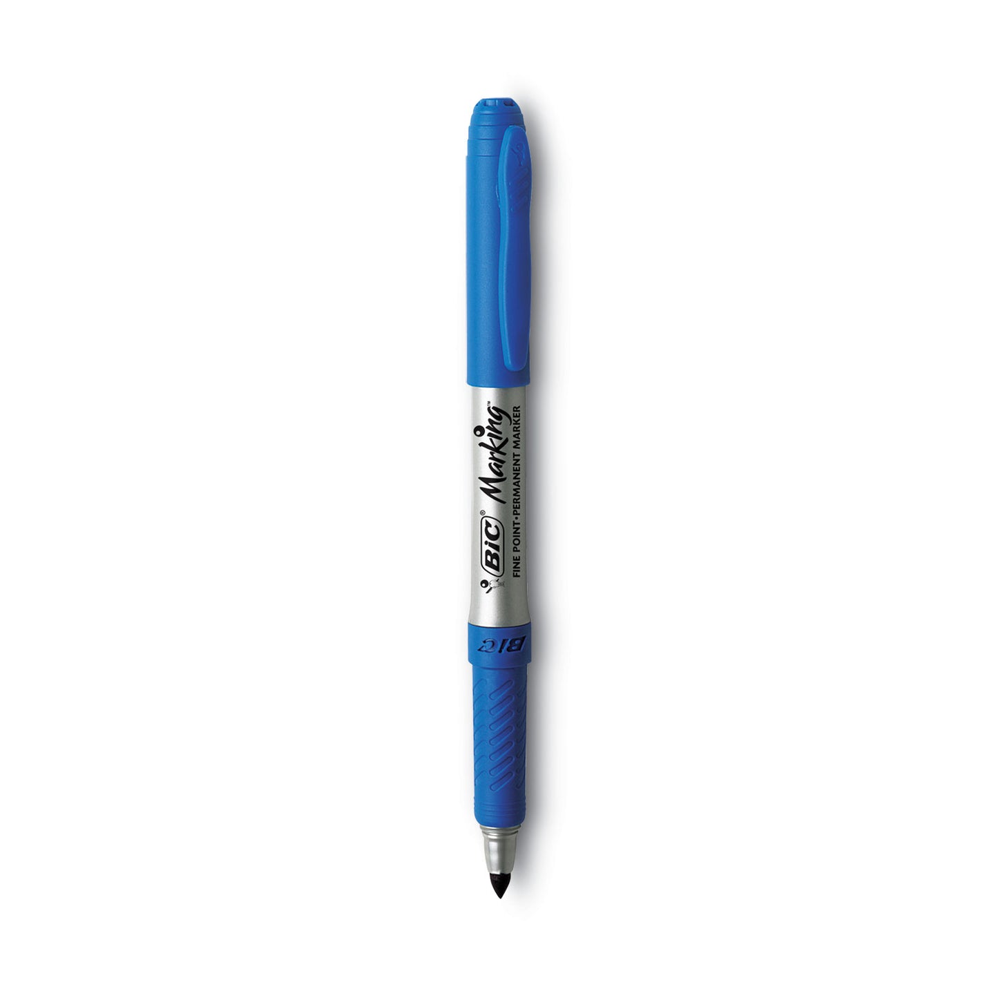 BIC Intensity Fine Tip Permanent Marker, Fine Bullet Tip, Deep Sea Blue, Dozen (GPM11BE)
