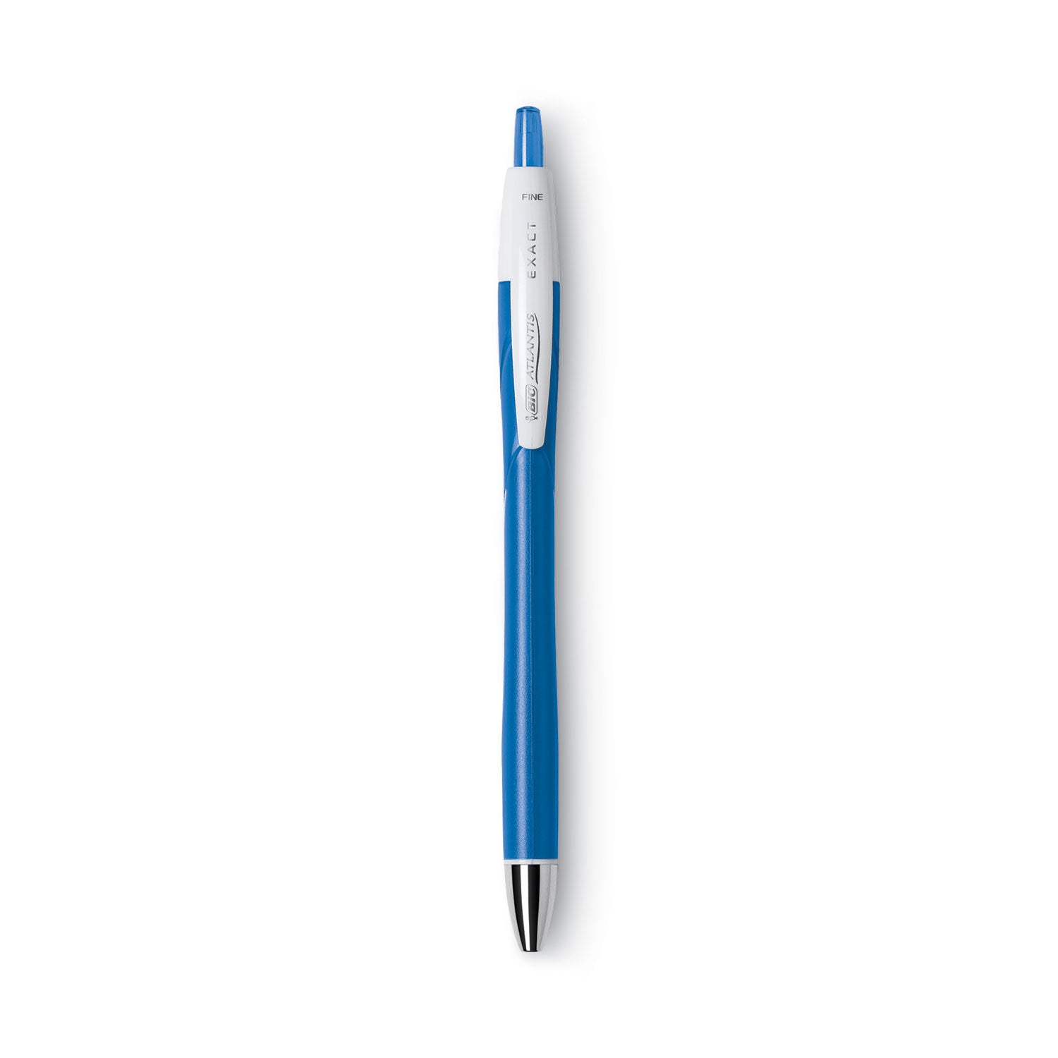 BIC GLIDE Exact Ballpoint Pen, Retractable, Fine 0.7 mm, Blue Ink, Blue Barrel, Dozen (VCGN11BE)