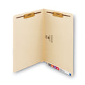 Smead End Tab Fastener Folders with Reinforced Straight Tabs, 11-pt Manila, 2 Fasteners, Legal Size, Manila Exterior, 50/Box (37115)