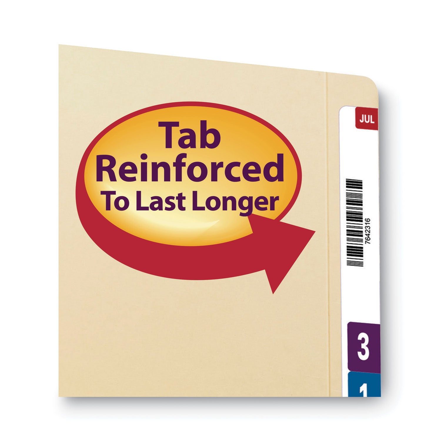 Smead Fastener Folder with Divider, 0.75" Expansion, 1 Divider, 4 Fasteners, Letter Size, Manila Exterior, 50/Box (34220)