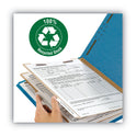 Smead Recycled Pressboard Classification Folders, 2" Expansion, 2 Dividers, 6 Fasteners, Letter Size, Dark Blue, 10/Box (14062)