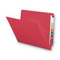 Smead Shelf-Master Reinforced End Tab Colored Folders, Straight Tabs, Letter Size, 0.75" Expansion, Red, 100/Box (25710)