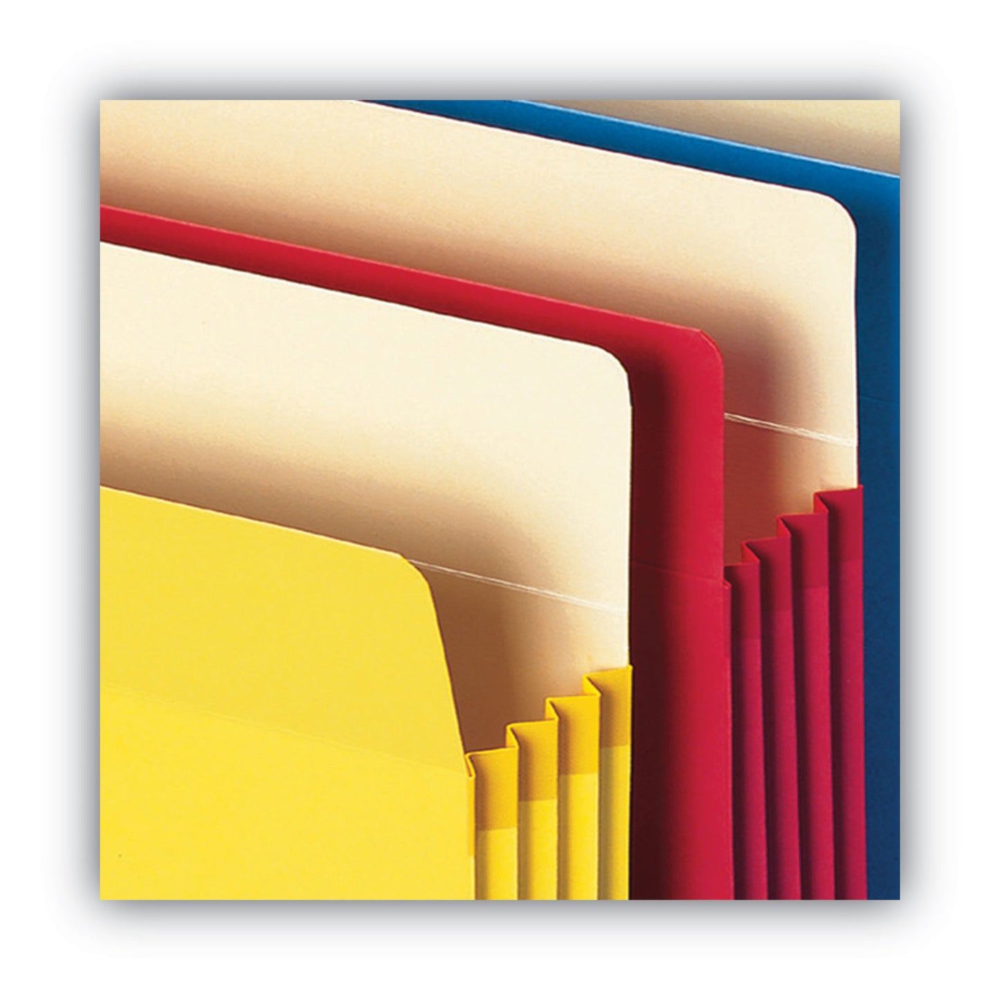 Smead Colored File Pockets, 3.5" Expansion, Legal Size, Assorted Colors, 5/Pack (74892)