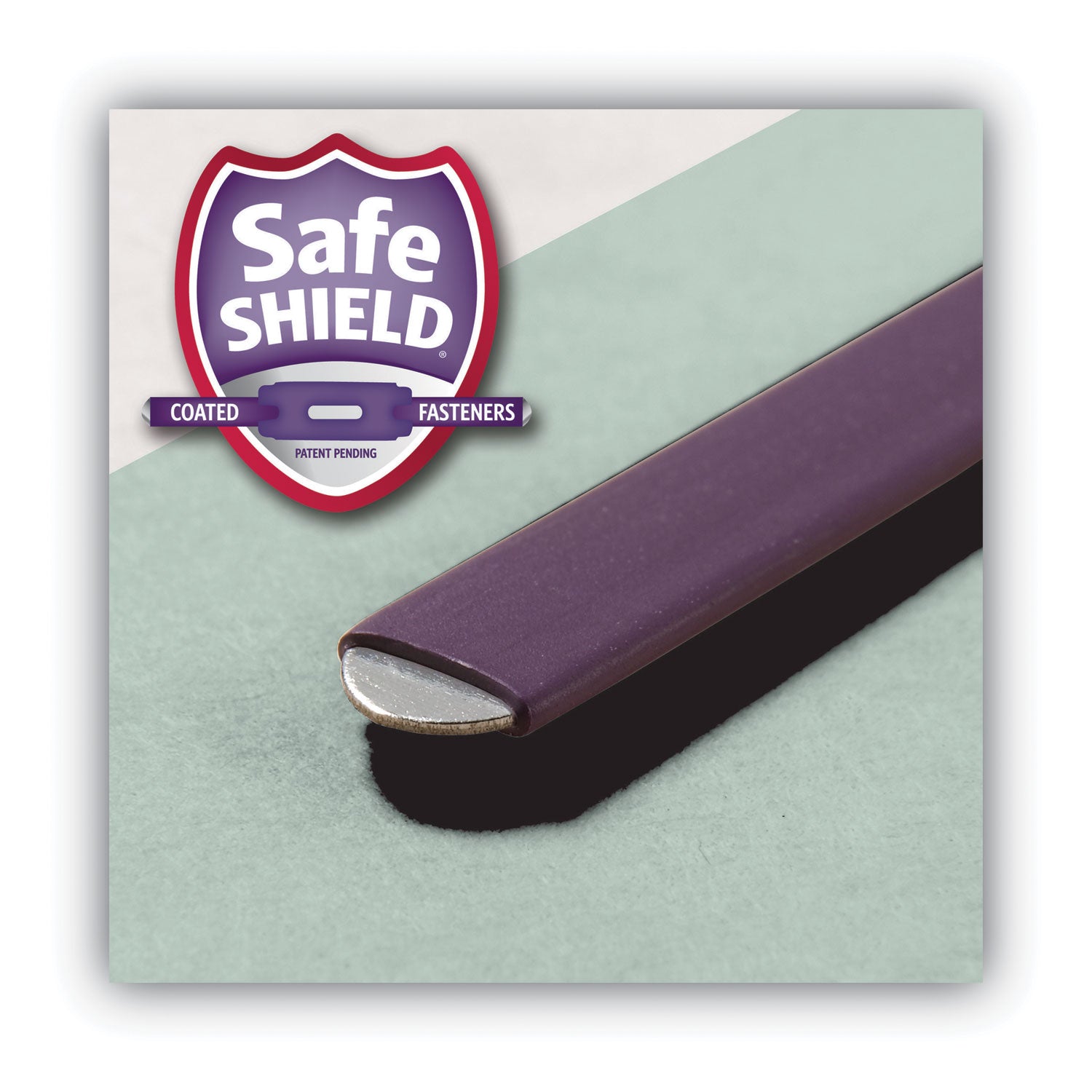 Smead End Tab Pressboard Classification Folders, Two SafeSHIELD Coated Fasteners, 3" Expansion, Letter Size, Gray-Green, 25/Box (34725)