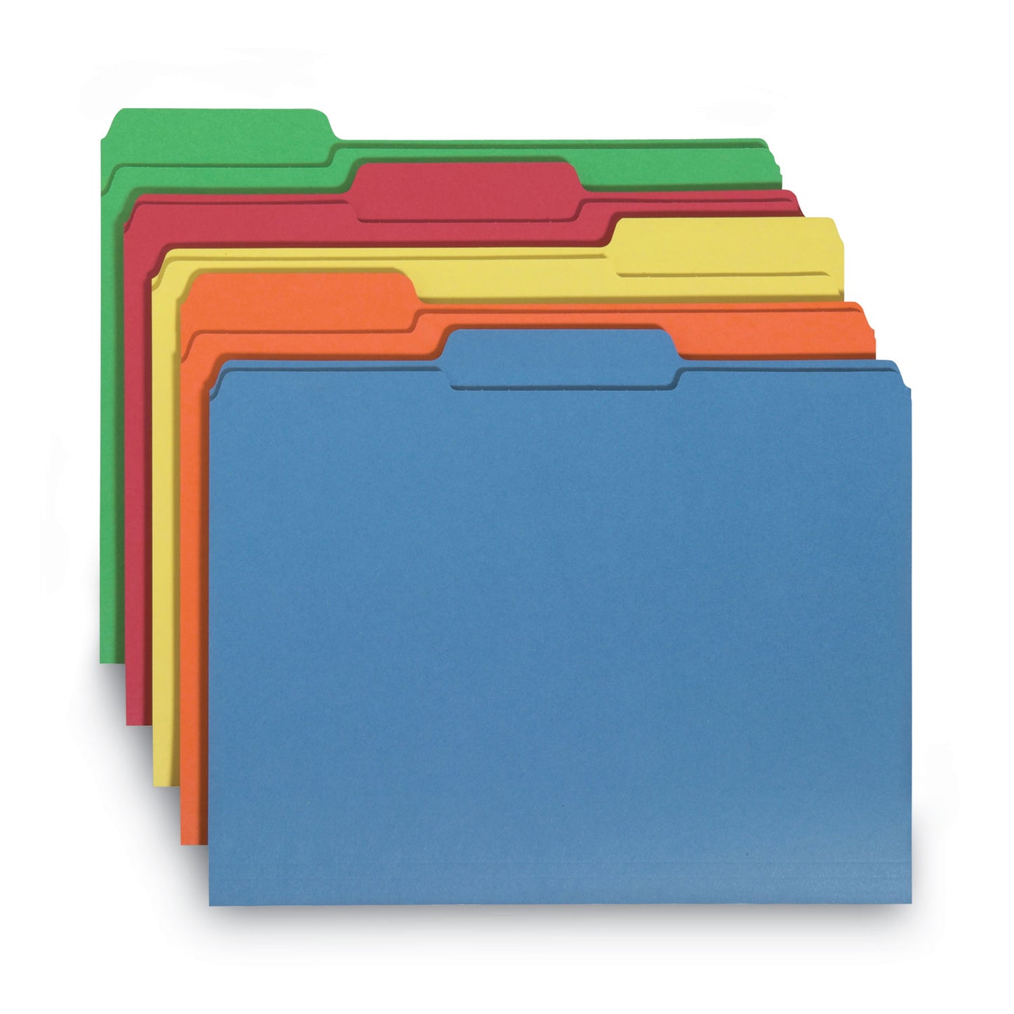 Smead Interior File Folders, 1/3-Cut Tabs: Assorted, Letter Size, 0.75" Expansion, Assorted Colors, 100/Box (10229)