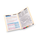 Smead Reinforced End Tab Fastener Folders, Antimicrobial Protection, 0.75" Expansion, 2 Fasteners, Letter Size, Manila, 50/Box (34116)