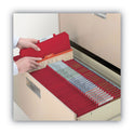 Smead Recycled Pressboard Classification Folders, 2" Expansion, 2 Dividers, 6 Fasteners, Letter Size, Bright Red, 10/Box (14061)