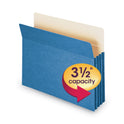 Smead Colored File Pockets, 3.5" Expansion, Letter Size, Blue (73225)