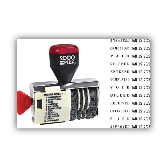 2000 PLUS Dial-N-Stamp, 12 Phrases, Five Years, 1.5 x 0.13 (010180)