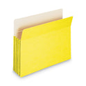 Smead Colored File Pockets, 3.5" Expansion, Letter Size, Yellow (73233)