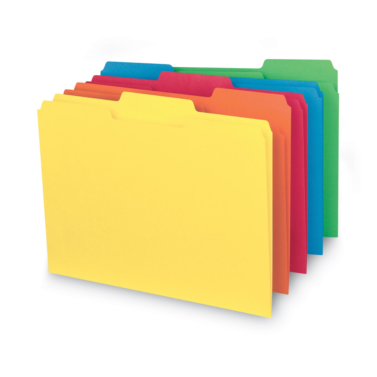 Smead Interior File Folders, 1/3-Cut Tabs: Assorted, Letter Size, 0.75" Expansion, Assorted Colors, 100/Box (10229)