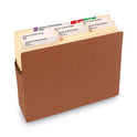 Smead Recycled Top Tab File Pockets, 3.5" Expansion, Letter Size, Redrope, 25/Box (73205)