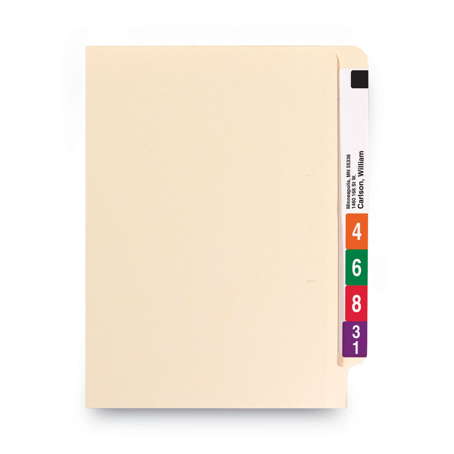Smead Heavyweight Manila End Tab Folders, 9.5" High Front, Straight 1-Ply Tabs, Letter Size, 0.75" Expansion, Manila, 100/Box (24100)
