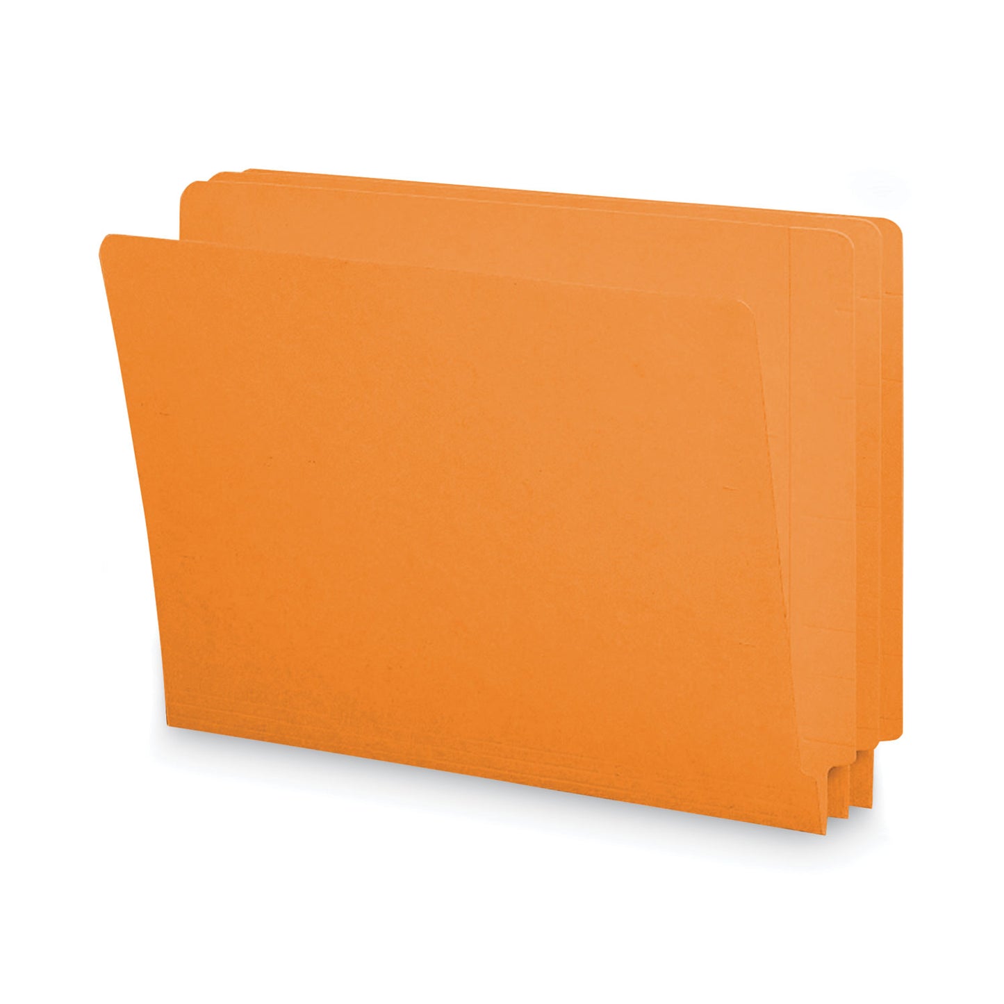 Smead Shelf-Master Reinforced End Tab Colored Folders, Straight Tabs, Letter Size, 0.75" Expansion, Orange, 100/Box (25510)