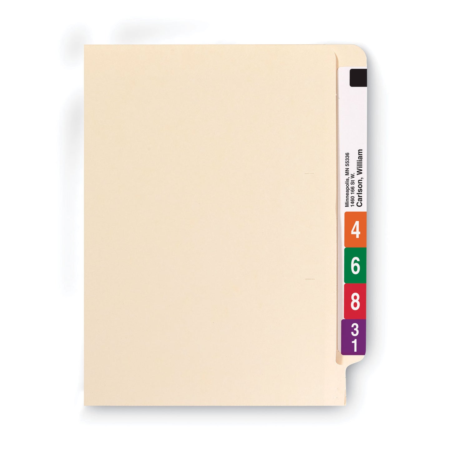 Smead Fastener Folder with Divider, 0.75" Expansion, 1 Divider, 4 Fasteners, Letter Size, Manila Exterior, 50/Box (34220)